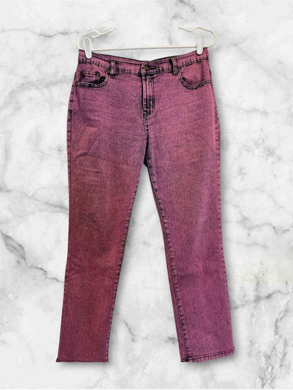 DG2 Diane Gilman Pink Jeans Size 8P Acid Wash  Grunge Goth Skater Boho